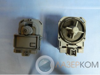 Bosch,Siemens,Zanussi,Electrolux,AEG помпа (на защелках,без улитки,клеммы спереди,под фишку) 30W (266228,63BS105,0121004) Askoll